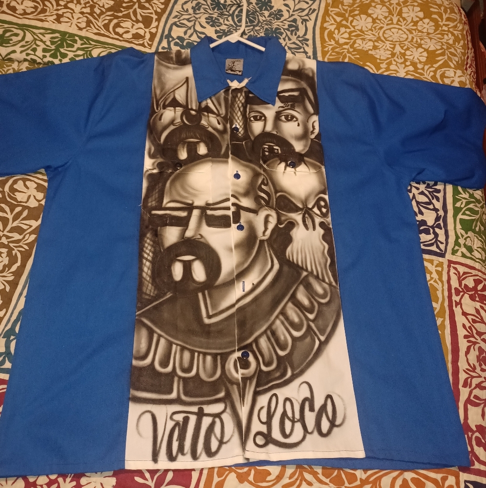 Brown Pride - Vatos Locos airbrush flannel